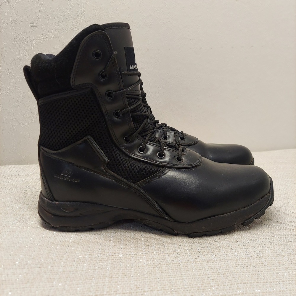 Maelstrom Landship 2.0 Tactical Duty Boots Mens Size 12 Black Side Zip T1280BZ